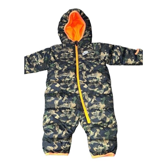 NWT NIKE Cire Insulated Snowsuit Camo Fleece Lined Sz 6M - Picture 1 of 11